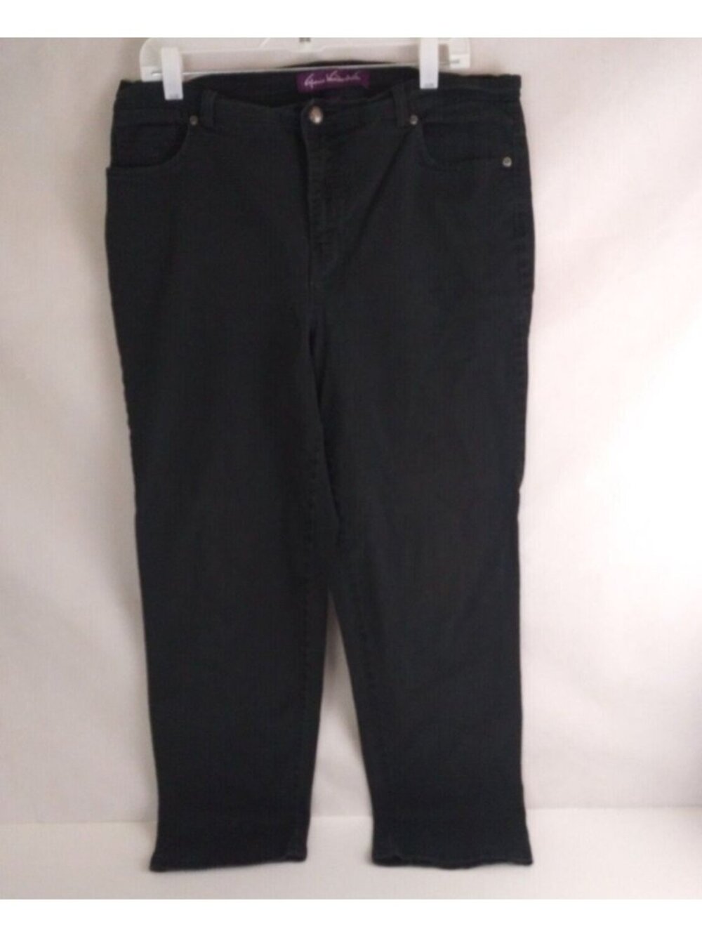 Gloria Vanderbilt Women's Midnight Black Bootcut Jeans Plus Size 16W